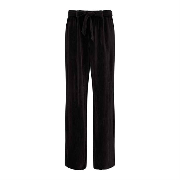 Avon Glittery Black High Waisted Pleated Trousers - 6/8