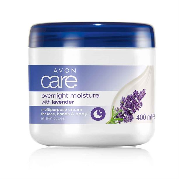 Avon Lavender Overnight Moisture Multipurpose Cream for Face, Hands & Body - 400ml