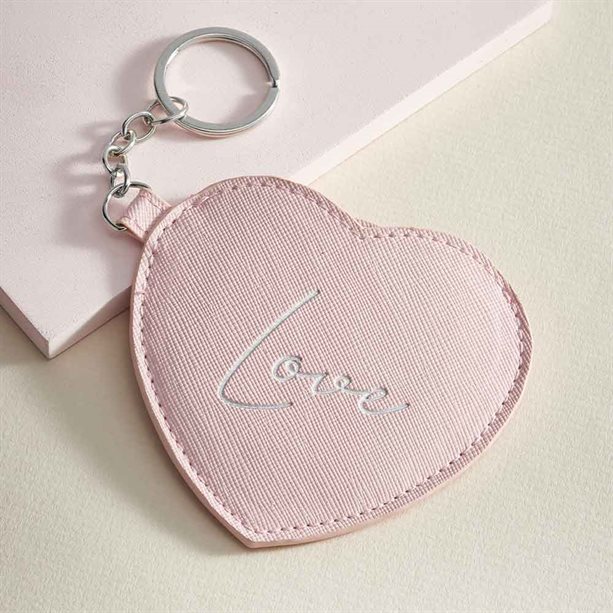 Avon Love Mirror Heart Keyring