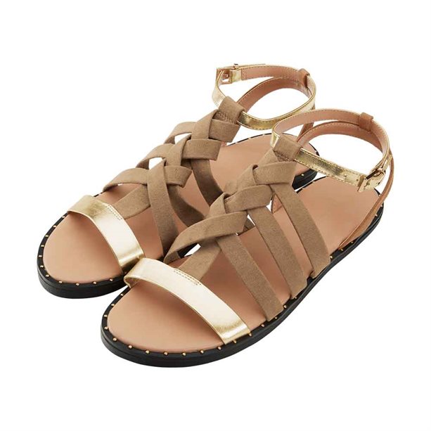 Avon Metallic Gladiator Sandals - Size 4