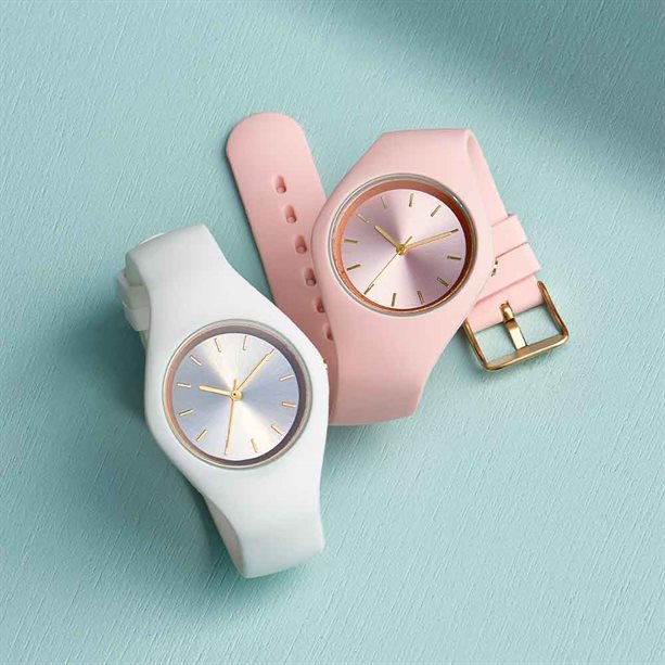 Avon Pastel Silicone Quartz Watch - 2 Year Warranty - Pink
