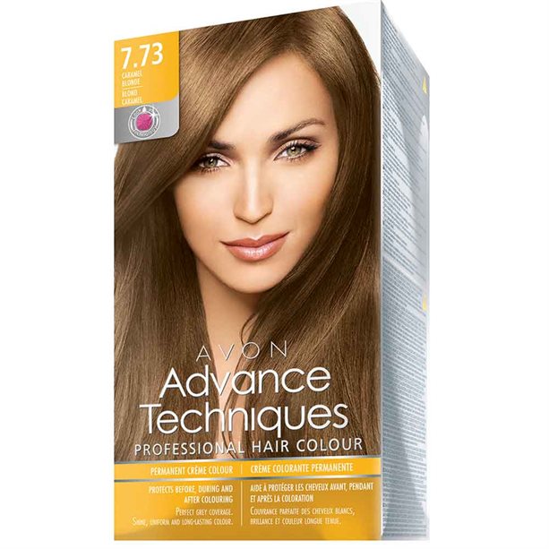 Avon Permanent Hair Dye - Caramel Blonde 7.73 - 7.73 Caramel Blonde