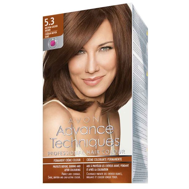 Avon Permanent Hair Dye - Medium Golden Brown 5.3 - 5.3 Medium Golden Brown