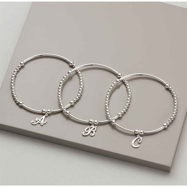 Avon Salena Sterling Silver Initial Bracelet - I