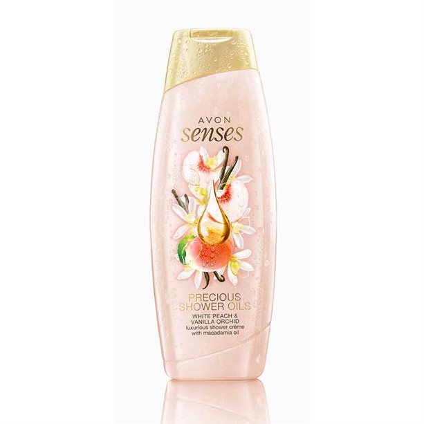 Avon Senses Precious Oils White Peach & Vanilla Orchid Shower Crème - 500ml