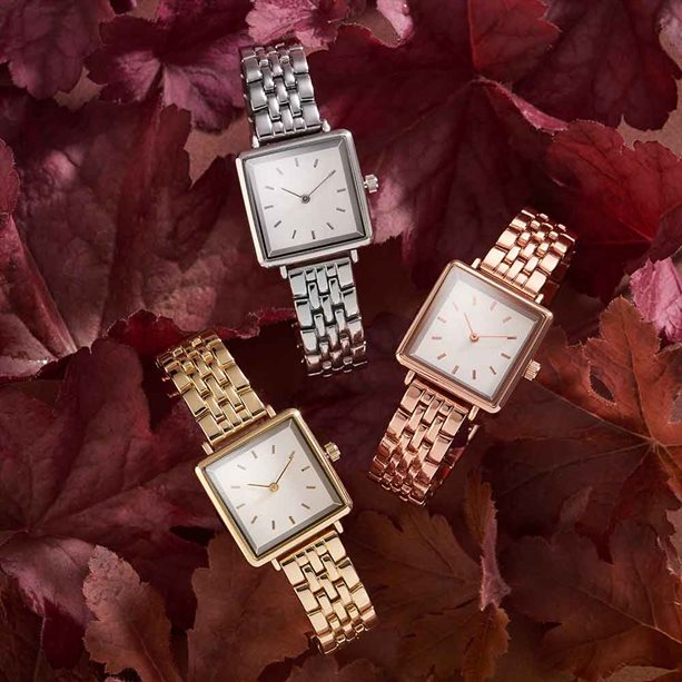 Avon Square Matte Bracelet Style Watch - 2 Year Warranty - Silver tone