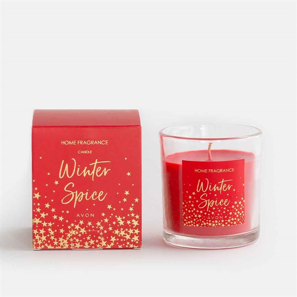 Avon Winter Spice Scented Glass Candle - 300g